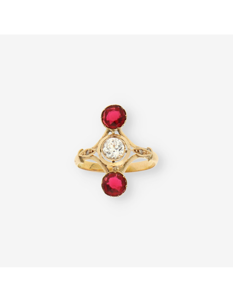 Anillo Vintage oro y granates
