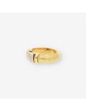 Anillo oro bl/ama y brillantes