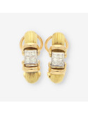 Pendientes oro bl/ama y brillantes