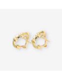 Pendientes oro bl/ama y brillantes
