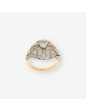 Anillo vintage oro y bri