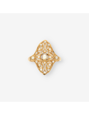 Anillo Vintage oro y Diamantes