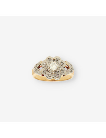 Anillo Vintage oro y brillantes