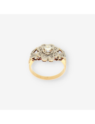 Anillo Vintage oro y brillantes