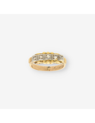 Anillo oro y diamantes aÃ±os 40