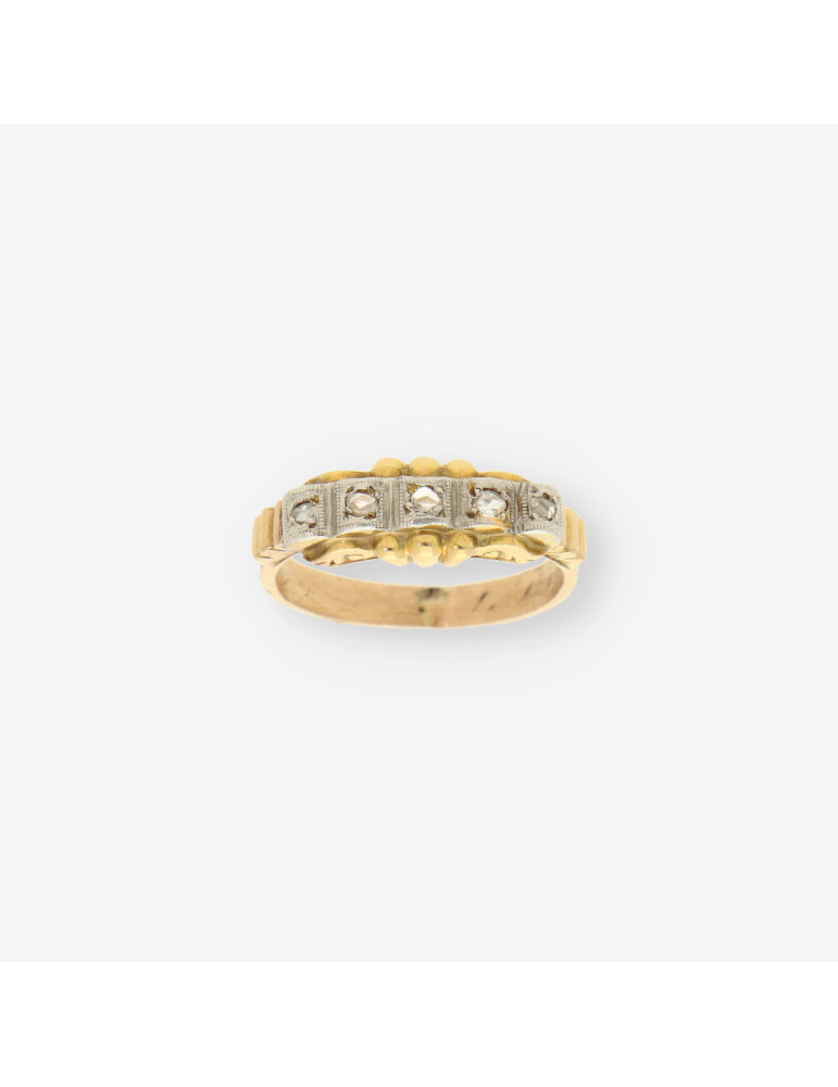 Anillo oro y diamantes aÃ±os 40