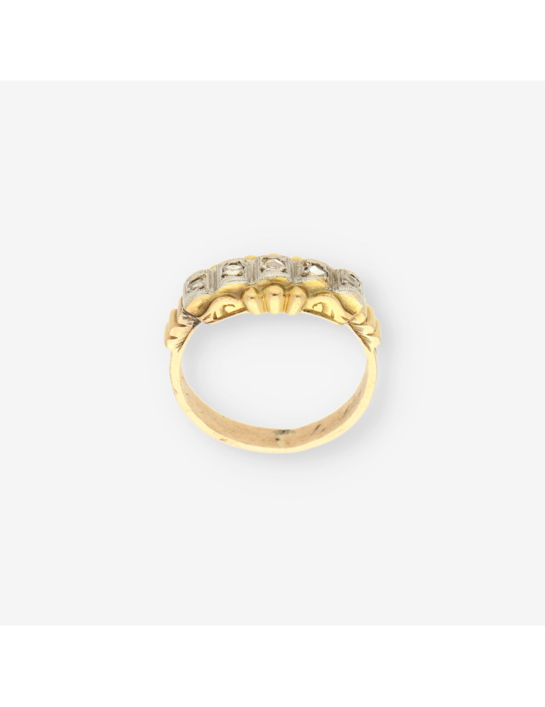 Anillo oro y diamantes aÃ±os 40