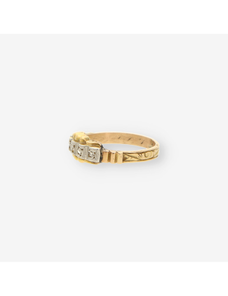 Anillo oro y diamantes aÃ±os 40