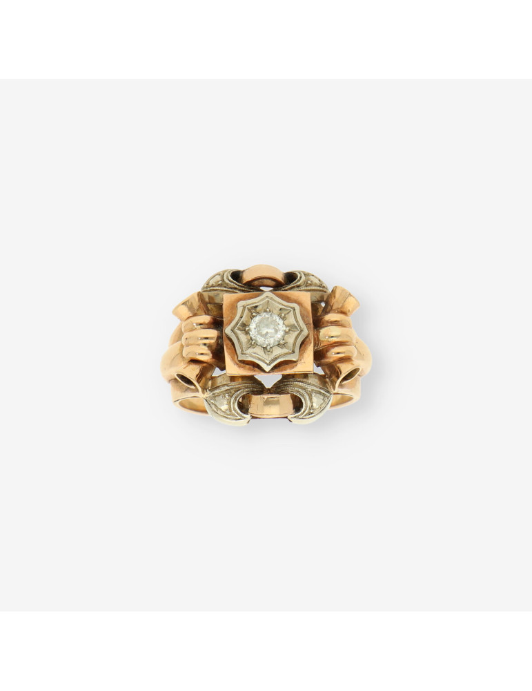 Anillo oro y diamantes aÃ±os 20