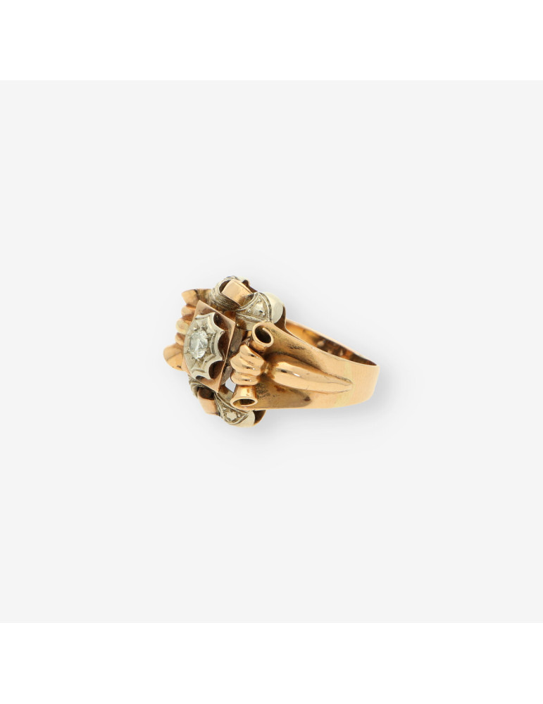Anillo oro y diamantes aÃ±os 20