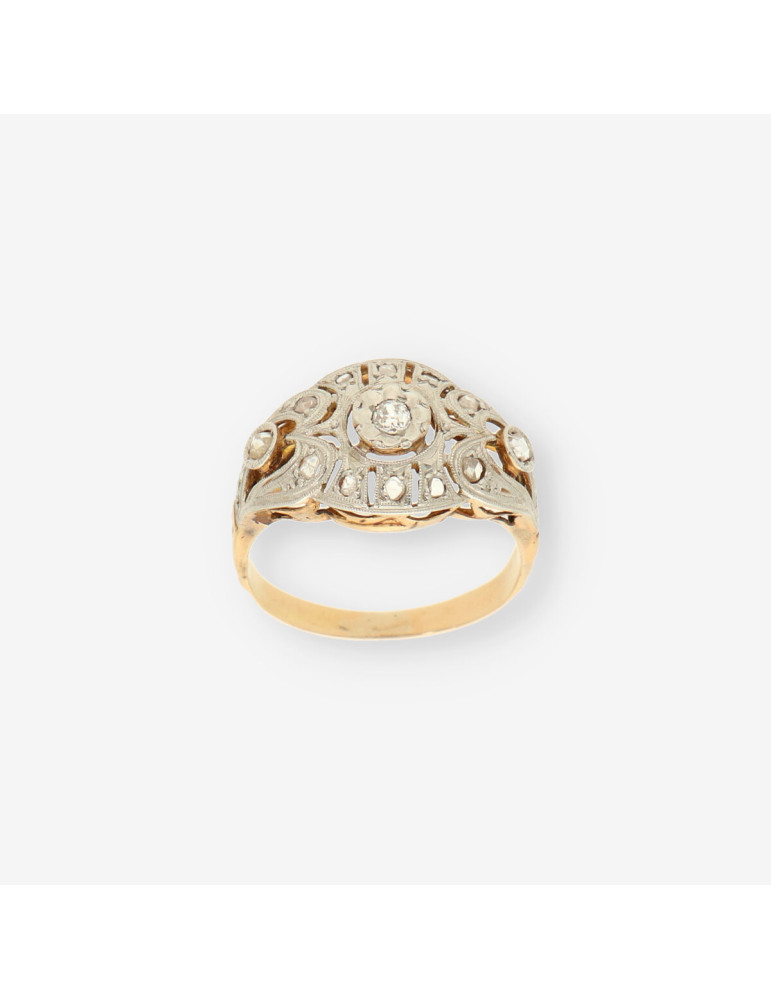 Anillo Vintage oro y brillantes