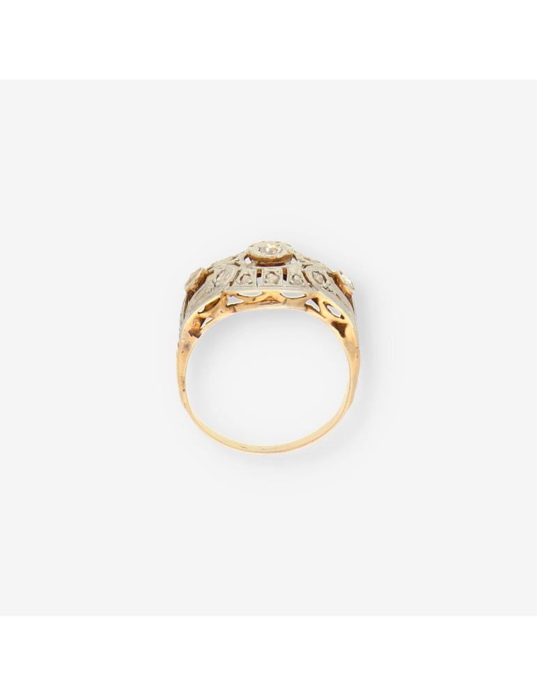 Anillo Vintage oro y brillantes