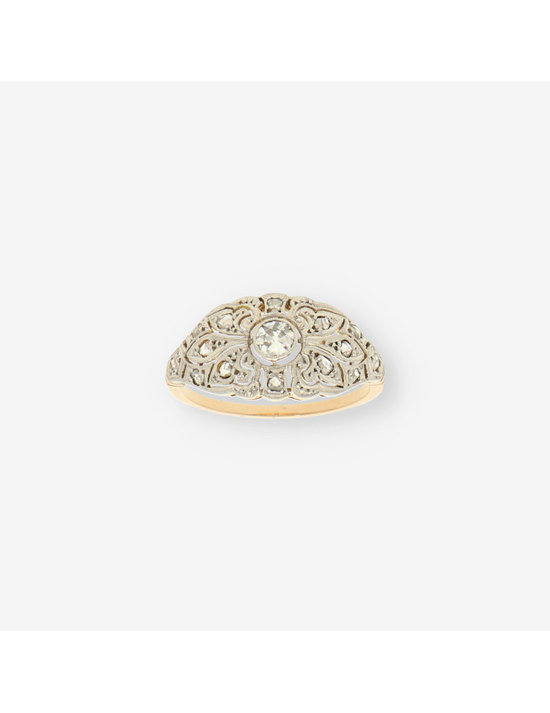 Anillo Vintage Diamantes y oro