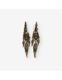 Pendientes esmeraldas oro/plata  S. XIX