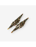Pendientes esmeraldas oro/plata  S. XIX