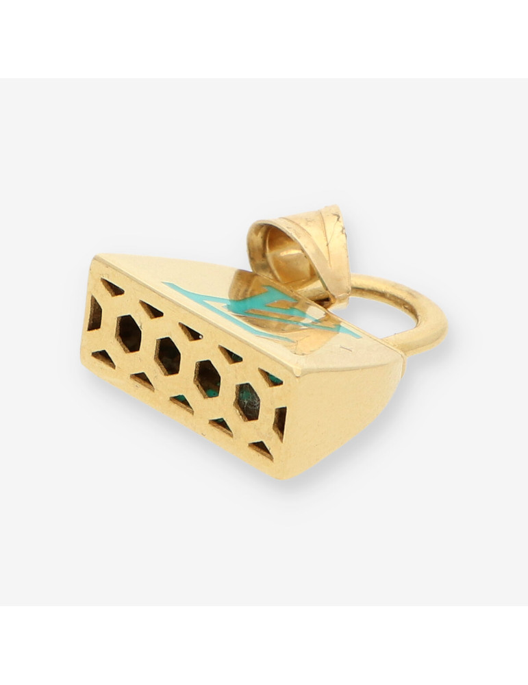 Colgante bolso oro
