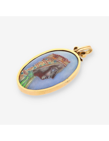 Medalla Montserrat oro y esmalte