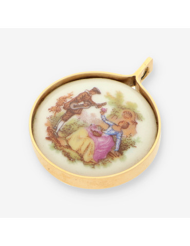 Colgante Esmalte oro LIMOGES