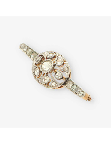 Broche oro y diamantes