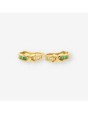 Pendientes esmeralda oro y brillantes