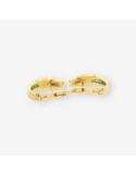 Pendientes esmeralda oro y brillantes