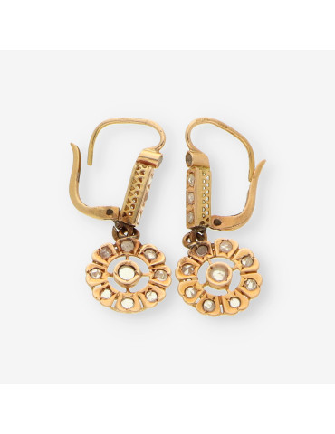 Pendientes vintage oro y zafiritos