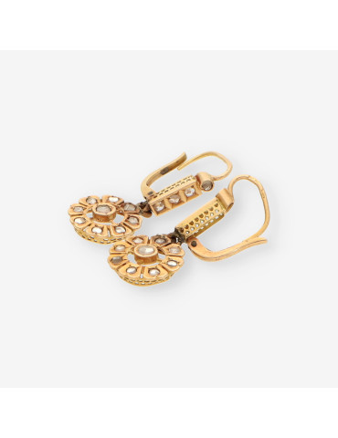 Pendientes vintage oro y zafiritos