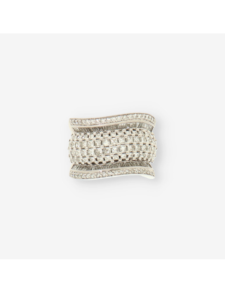 Anillo oro blanco y brillantes