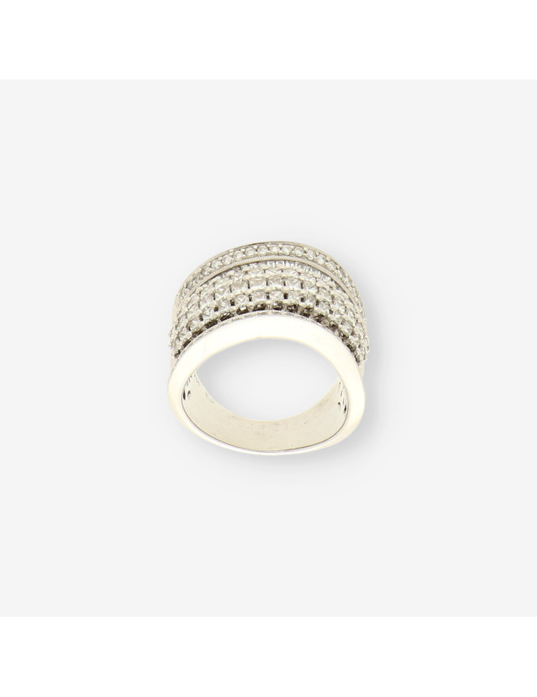 Anillo oro blanco y brillantes