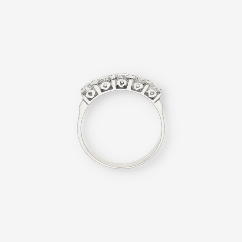 Anillo en oro blanco 18kt con brillantes