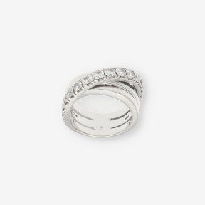 Anillo en oro blanco 18kt con brillantes