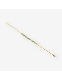 Pulsera Esmeralda oro y brillantes
