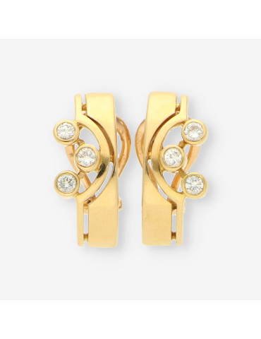 Pendientes oro y brillantes