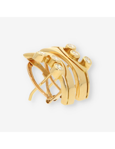 Pendientes oro y brillantes