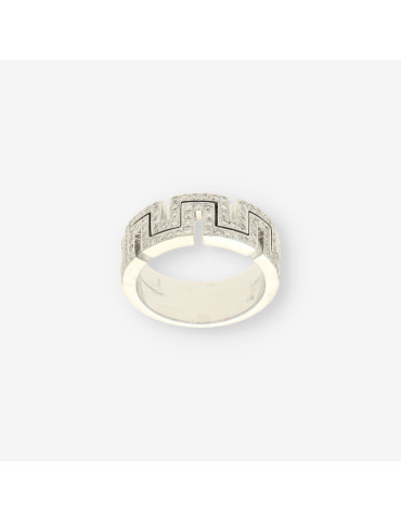 Anillo oro blanco y brillantes