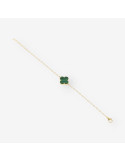 Pulsera oro y colgantes p. verde