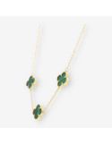 Gargantilla oro y colgante p. verde