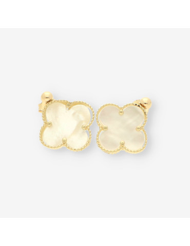 Pendientes oro y p. nacar