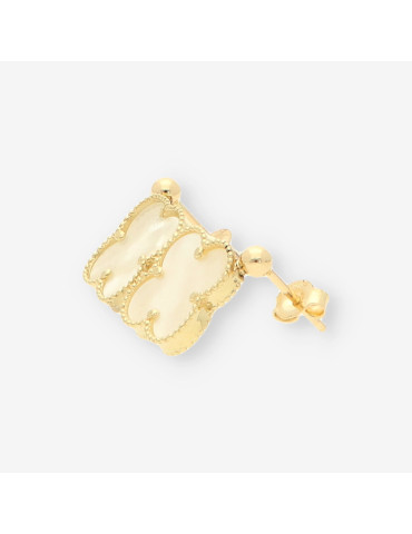 Pendientes oro y p. nacar