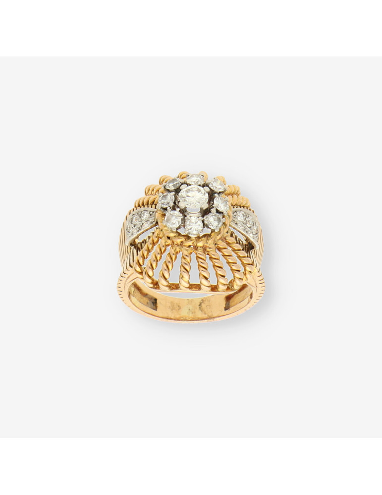 Anillo Vintage oro y brillantes