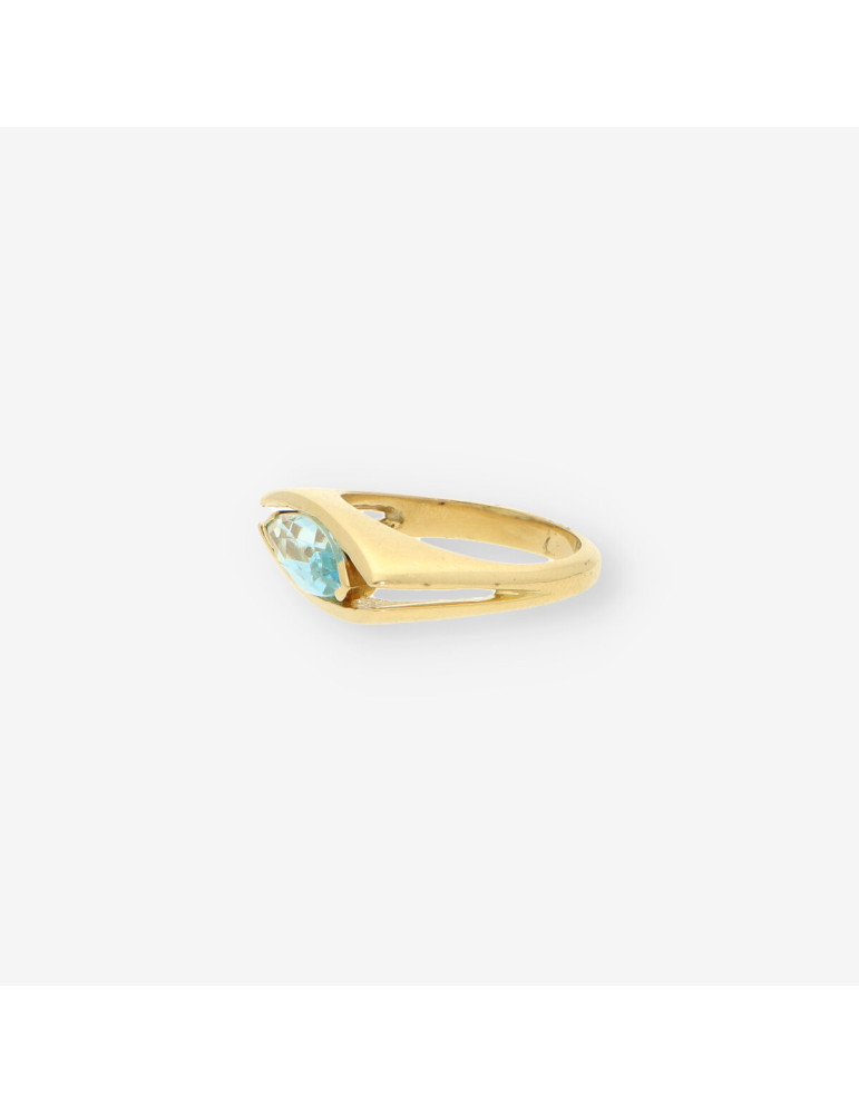 Anillo oro p. azul