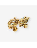 Pendientes Vintage aguamarina diam oro 