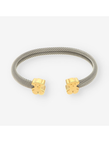 Pulsera acero y oro TOUS oso