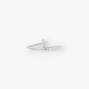 Anillo en oro blanco 18kt con brillantes