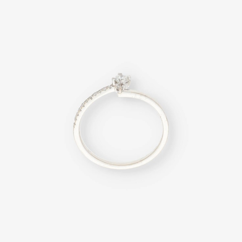 Anillo en oro blanco 18kt con brillantes
