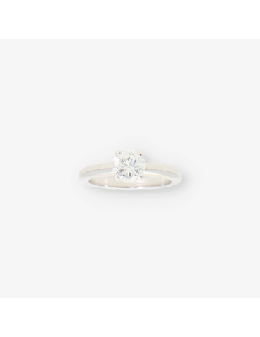 Anillo solitario oro blanco 18kt NUEVO
