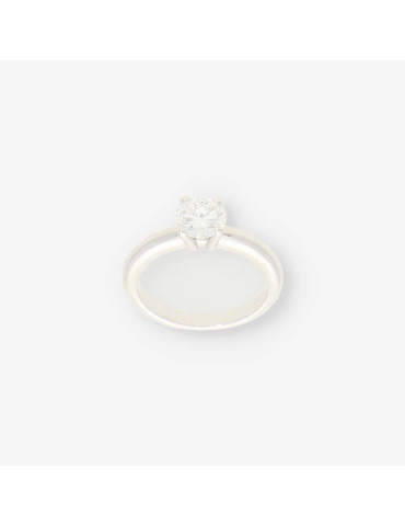 Anillo solitario oro blanco 18kt NUEVO