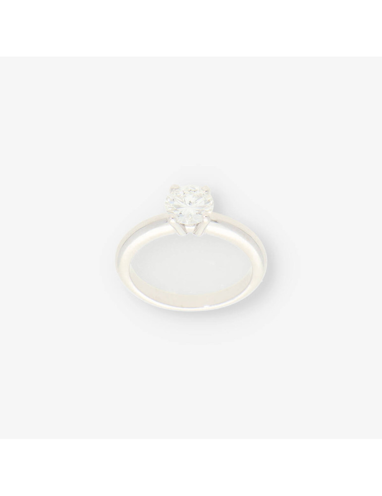 Anillo solitario oro blanco 18kt NUEVO