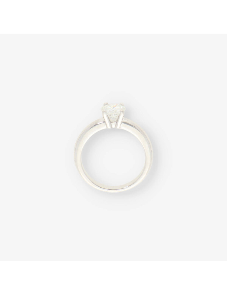 Anillo solitario oro blanco 18kt NUEVO