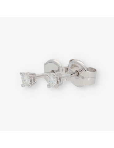 Pendientes en oro blanco 18kt con brillantes NUEVO